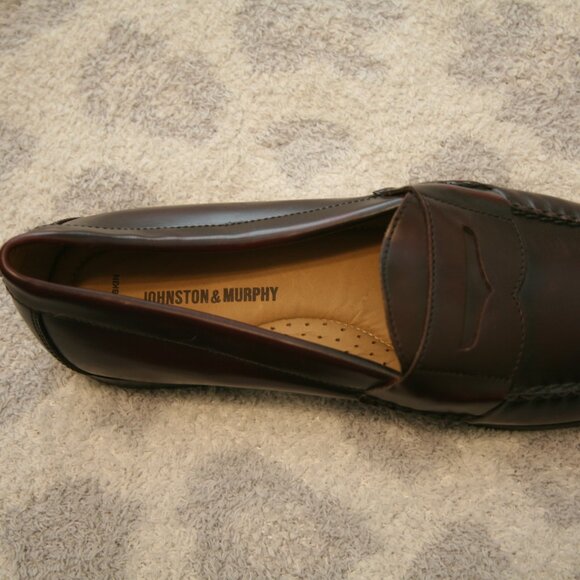 Johnson & Murphy Men's Slip On Penny Loafers, Size 11, Burgundy - Picture 5 of 5